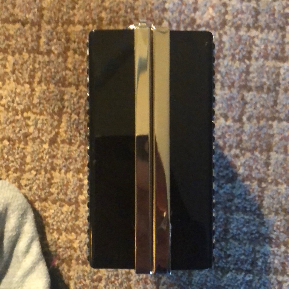 LAST🔥Black and silver crystal Hard-Case Clutch - Picture 5 of 7